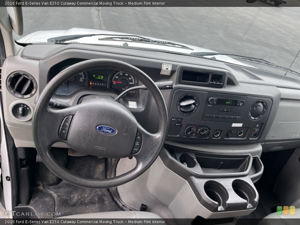 Medium Flint Interior Dashboard for the 2016 Ford E-Series Van E350 Cutaway Commercial Moving Truck #143923544