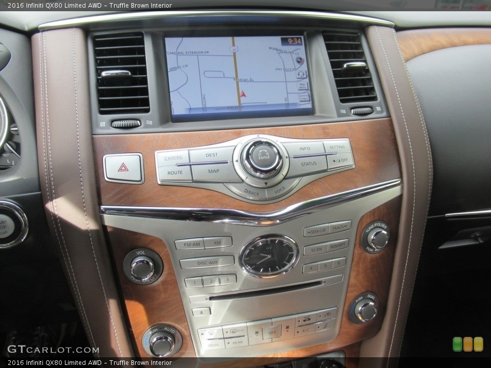 Truffle Brown Interior Controls for the 2016 Infiniti QX80 Limited AWD #143924213