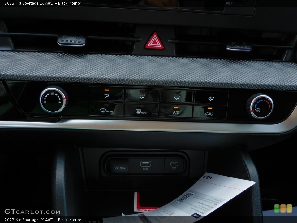 Black Interior Controls for the 2023 Kia Sportage LX AWD #143927149