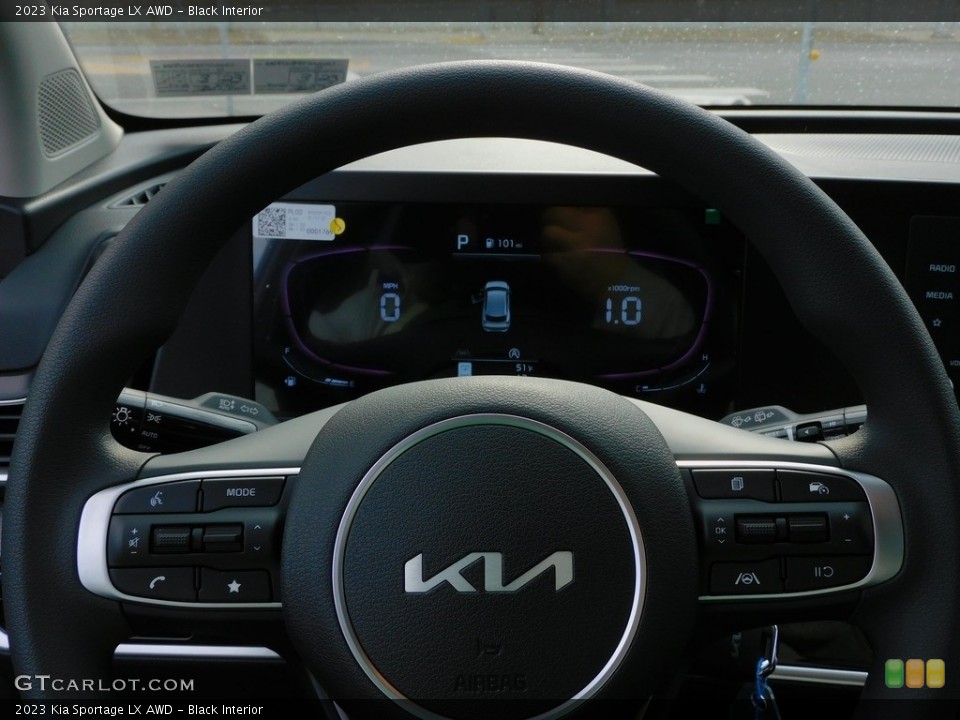 Black Interior Steering Wheel for the 2023 Kia Sportage LX AWD #143927197