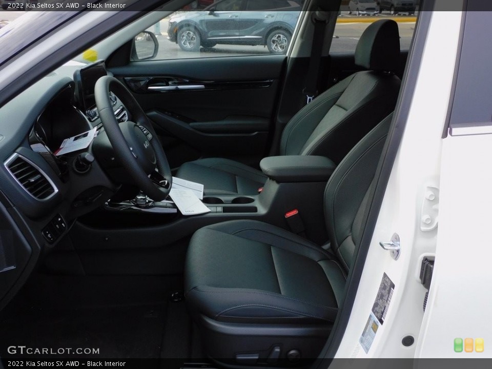 Black Interior Front Seat for the 2022 Kia Seltos SX AWD #143927470