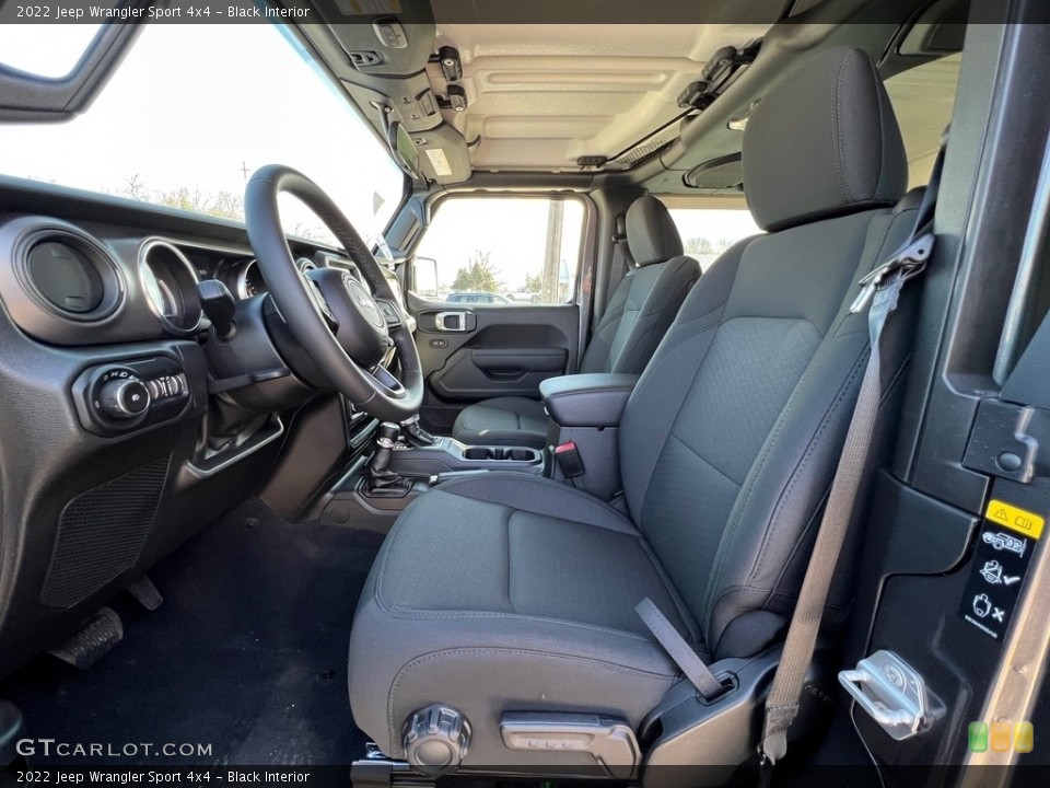 Black Interior Photo for the 2022 Jeep Wrangler Sport 4x4 #143932831