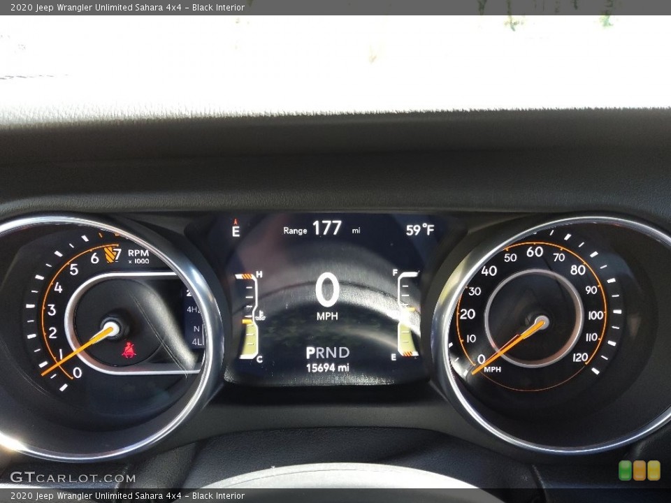 Black Interior Gauges for the 2020 Jeep Wrangler Unlimited Sahara 4x4 #143933107