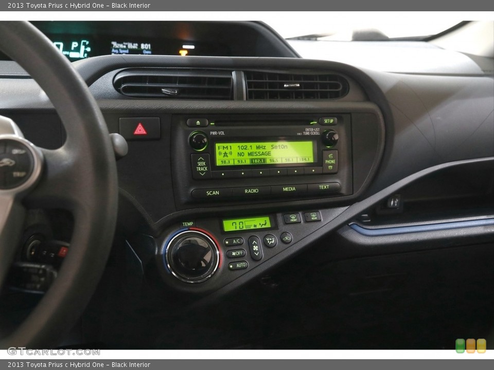 Black Interior Controls for the 2013 Toyota Prius c Hybrid One #143934871