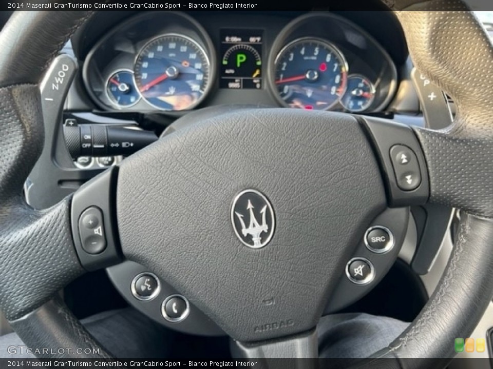 Bianco Pregiato Interior Steering Wheel for the 2014 Maserati GranTurismo Convertible GranCabrio Sport #143936793