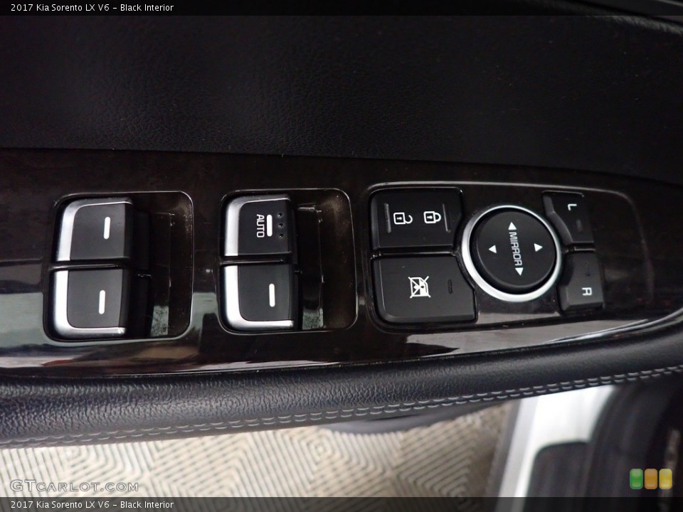 Black Interior Controls for the 2017 Kia Sorento LX V6 #143937207