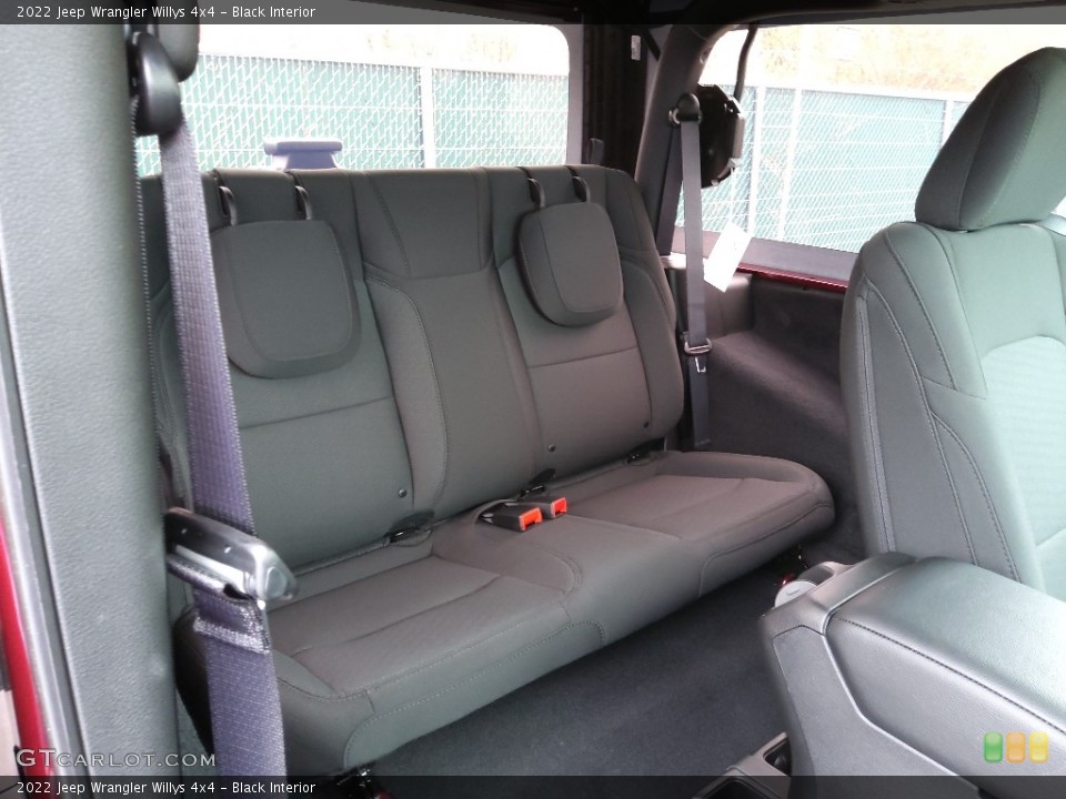 Black Interior Rear Seat for the 2022 Jeep Wrangler Willys 4x4 #143938104