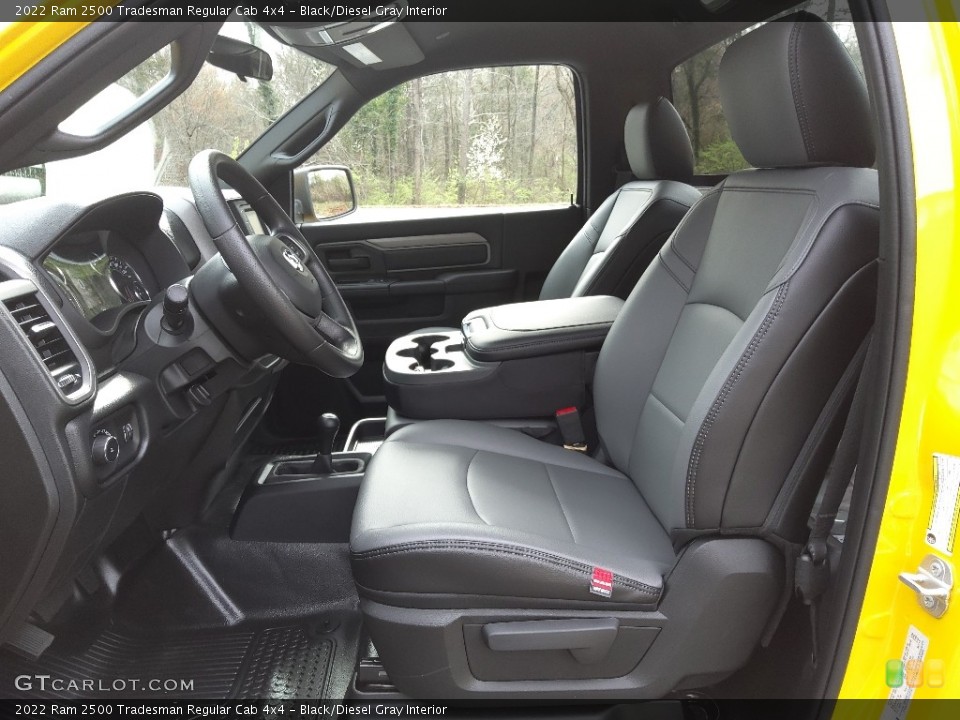 Black/Diesel Gray Interior Front Seat for the 2022 Ram 2500 Tradesman Regular Cab 4x4 #143938799