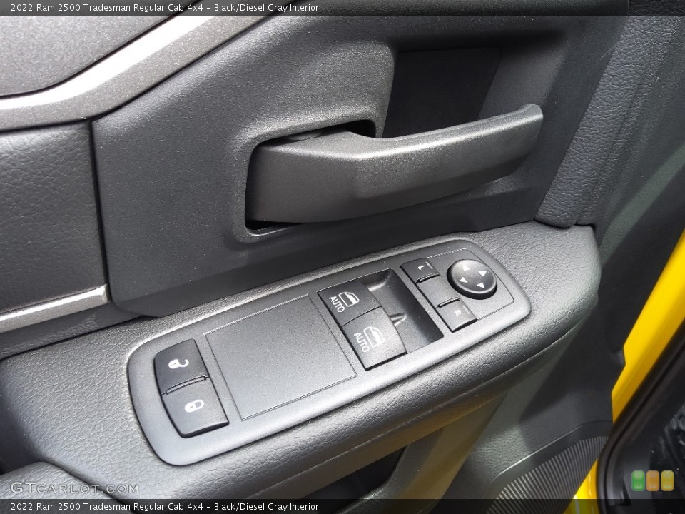 Black/Diesel Gray Interior Door Panel for the 2022 Ram 2500 Tradesman Regular Cab 4x4 #143938827