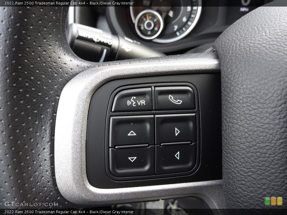 Black/Diesel Gray Interior Steering Wheel for the 2022 Ram 2500 Tradesman Regular Cab 4x4 #143938902