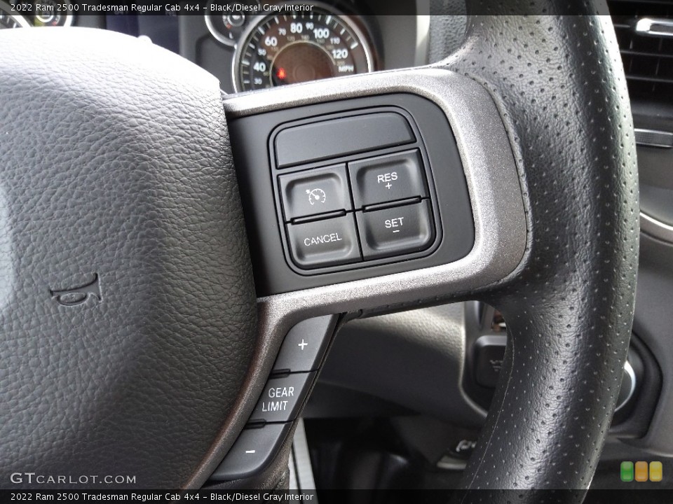 Black/Diesel Gray Interior Steering Wheel for the 2022 Ram 2500 Tradesman Regular Cab 4x4 #143938920
