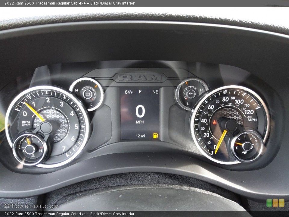 Black/Diesel Gray Interior Gauges for the 2022 Ram 2500 Tradesman Regular Cab 4x4 #143938947