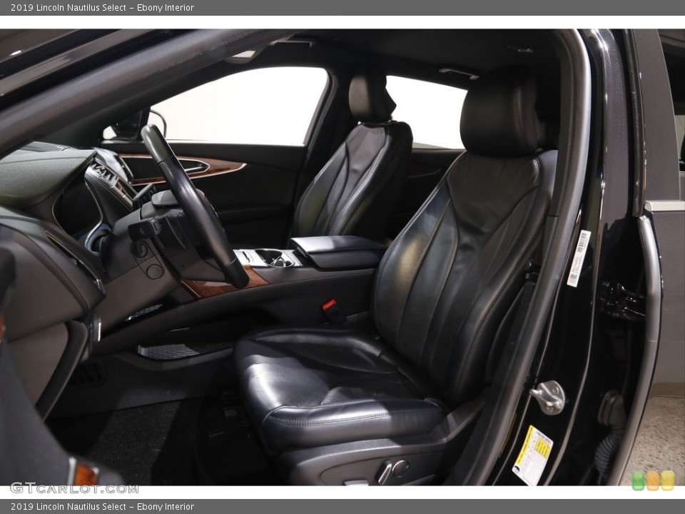 Ebony Interior Front Seat for the 2019 Lincoln Nautilus Select #143938959
