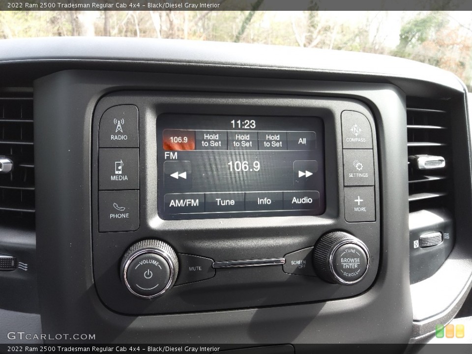 Black/Diesel Gray Interior Audio System for the 2022 Ram 2500 Tradesman Regular Cab 4x4 #143939001
