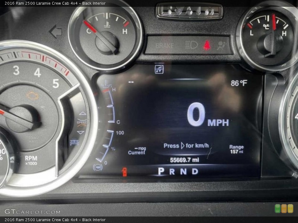 Black Interior Gauges for the 2016 Ram 2500 Laramie Crew Cab 4x4 #143939181