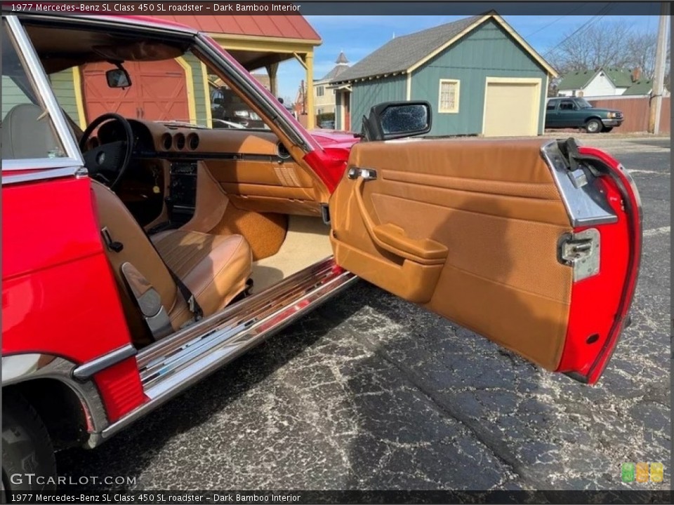 Dark Bamboo Interior Door Panel for the 1977 Mercedes-Benz SL Class 450 SL roadster #143939424