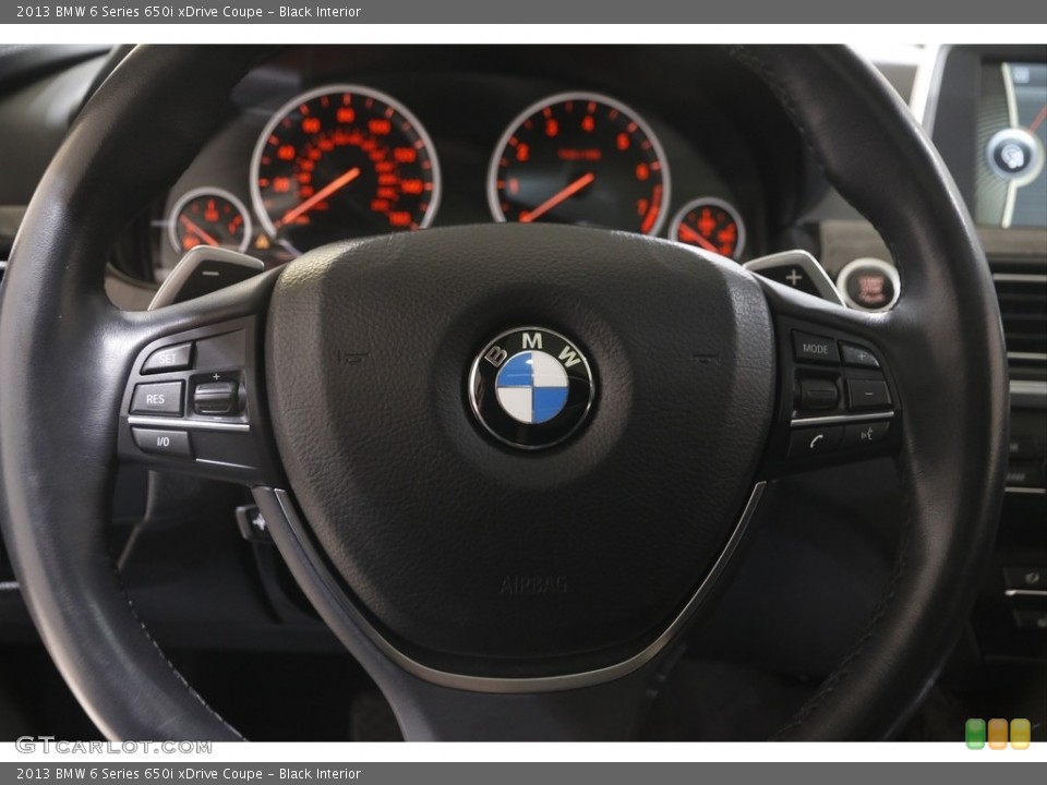 Black Interior Steering Wheel for the 2013 BMW 6 Series 650i xDrive Coupe #143940357