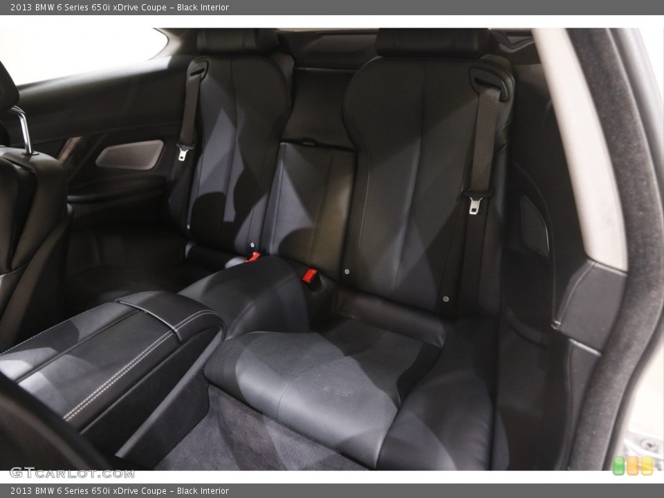 Black Interior Rear Seat for the 2013 BMW 6 Series 650i xDrive Coupe #143940393