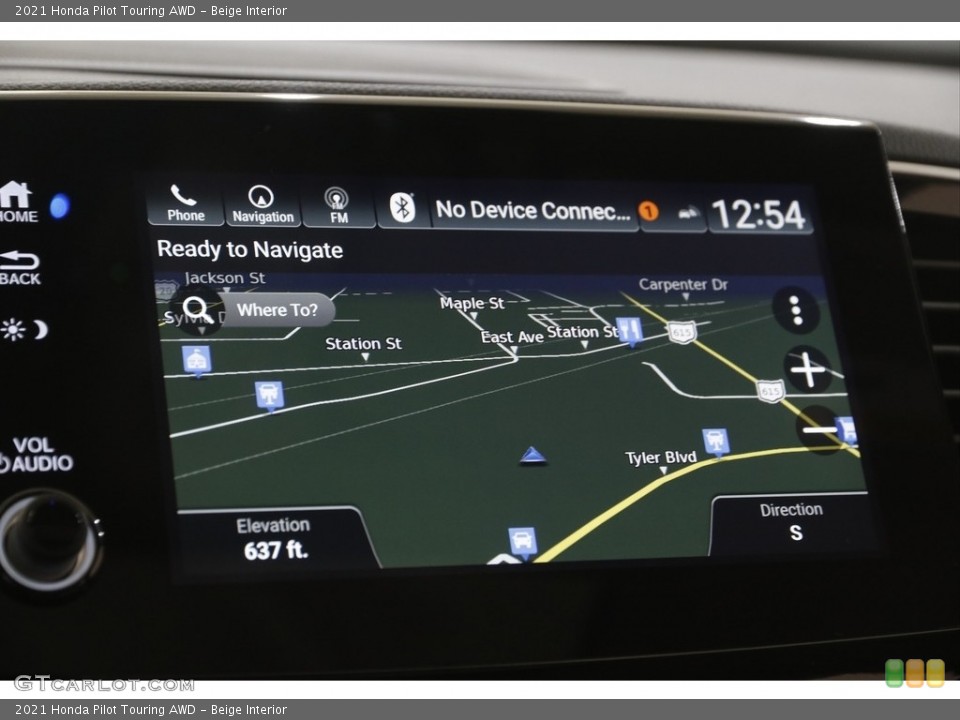 Beige Interior Navigation for the 2021 Honda Pilot Touring AWD #143940489