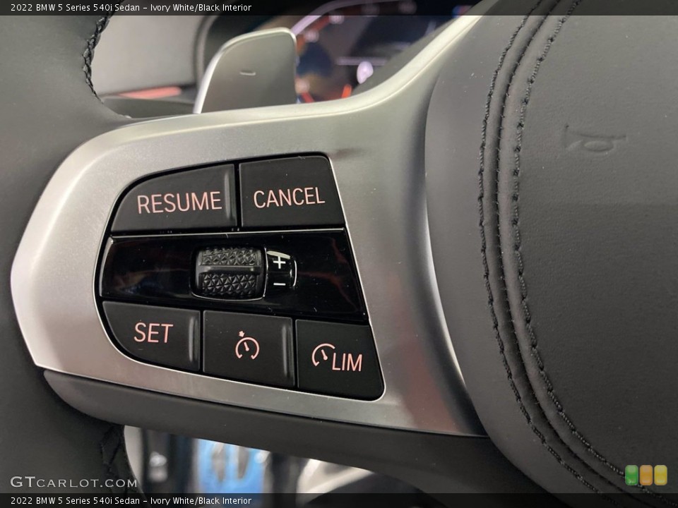 Ivory White/Black Interior Steering Wheel for the 2022 BMW 5 Series 540i Sedan #143940842