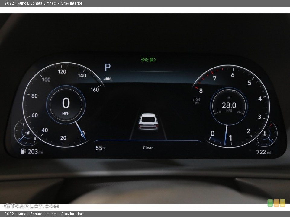 Gray Interior Gauges for the 2022 Hyundai Sonata Limited #143943768
