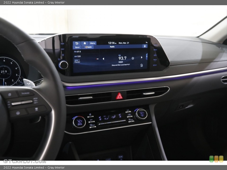 Gray Interior Controls for the 2022 Hyundai Sonata Limited #143943783