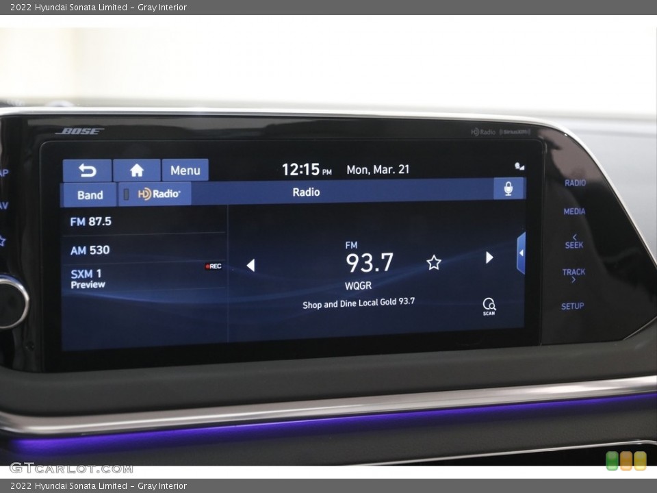 Gray Interior Controls for the 2022 Hyundai Sonata Limited #143943807