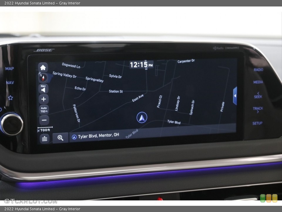 Gray Interior Navigation for the 2022 Hyundai Sonata Limited #143943843