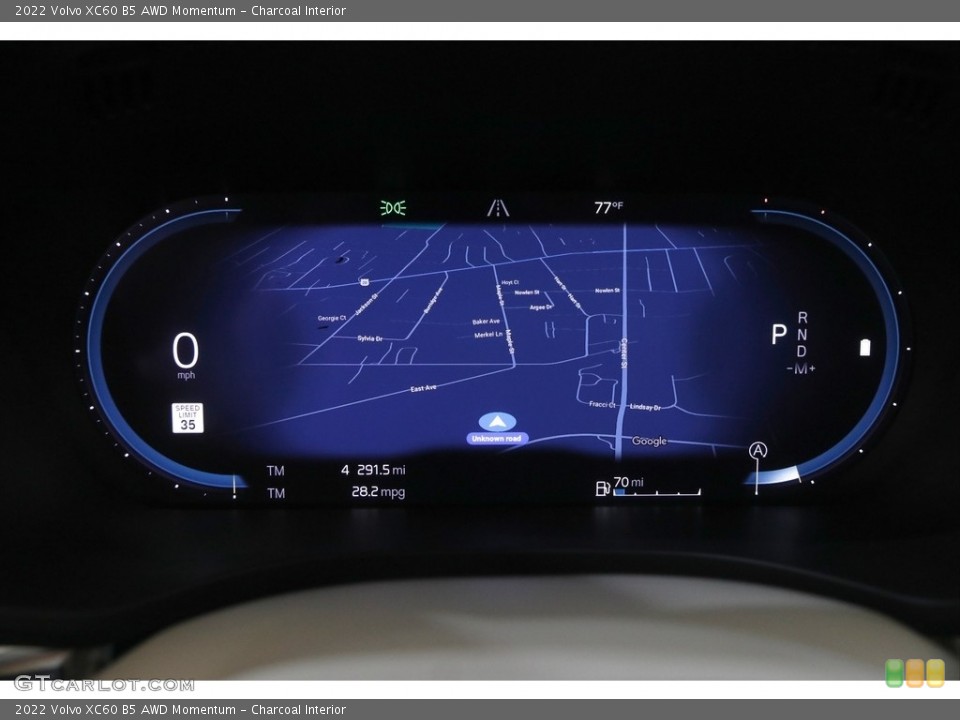 Charcoal Interior Navigation for the 2022 Volvo XC60 B5 AWD Momentum #143945302