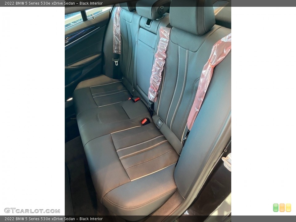 Black Interior Rear Seat for the 2022 BMW 5 Series 530e xDrive Sedan #143945710