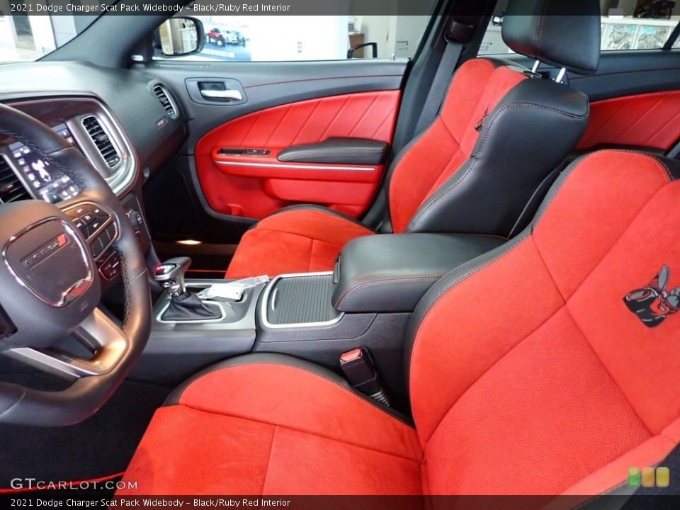 Black/Ruby Red Interior Photo for the 2021 Dodge Charger Scat Pack Widebody #143946712