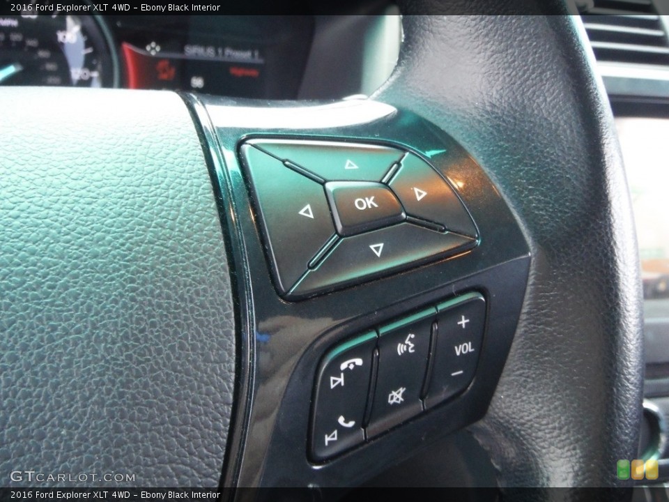 Ebony Black Interior Steering Wheel for the 2016 Ford Explorer XLT 4WD #143947312