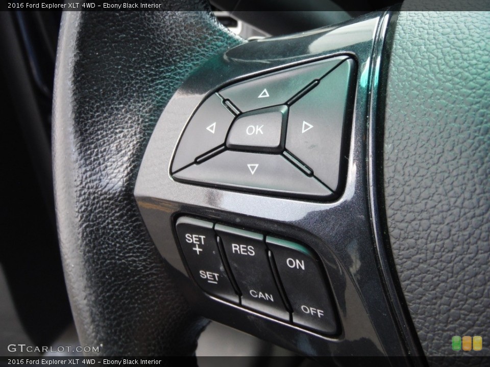 Ebony Black Interior Steering Wheel for the 2016 Ford Explorer XLT 4WD #143947333