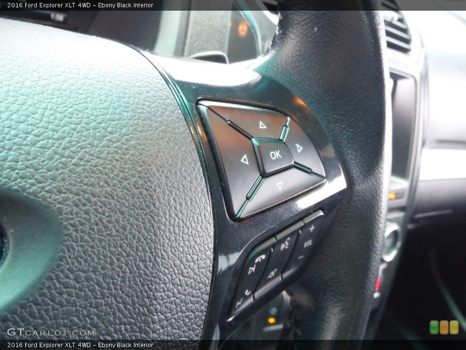 Ebony Black Interior Steering Wheel for the 2016 Ford Explorer XLT 4WD #143947357