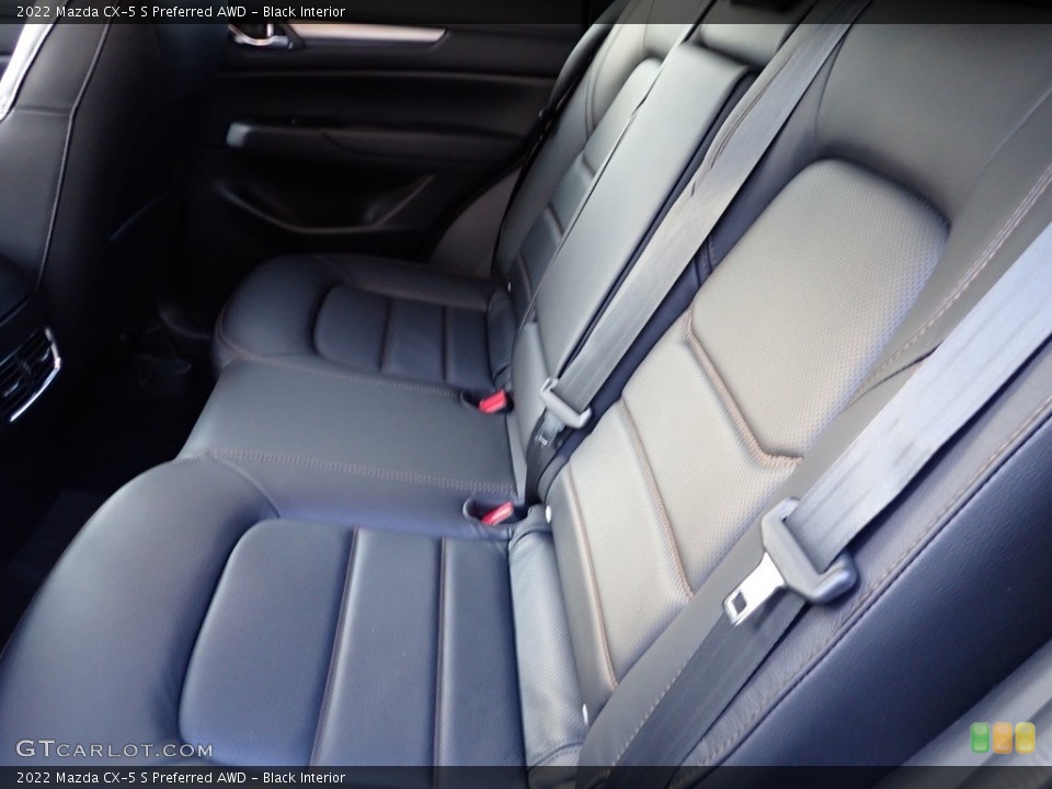 Black Interior Rear Seat for the 2022 Mazda CX-5 S Preferred AWD #143947510