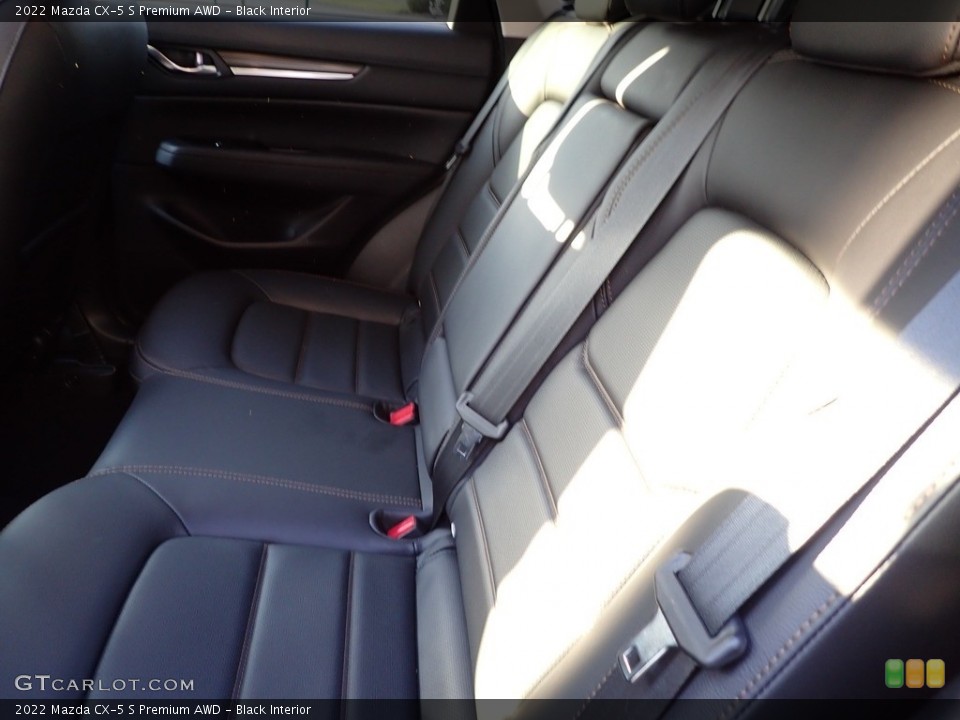 Black Interior Rear Seat for the 2022 Mazda CX-5 S Premium AWD #143947858