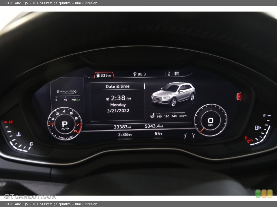 Black Interior Gauges for the 2018 Audi Q5 2.0 TFSI Prestige quattro #143948587