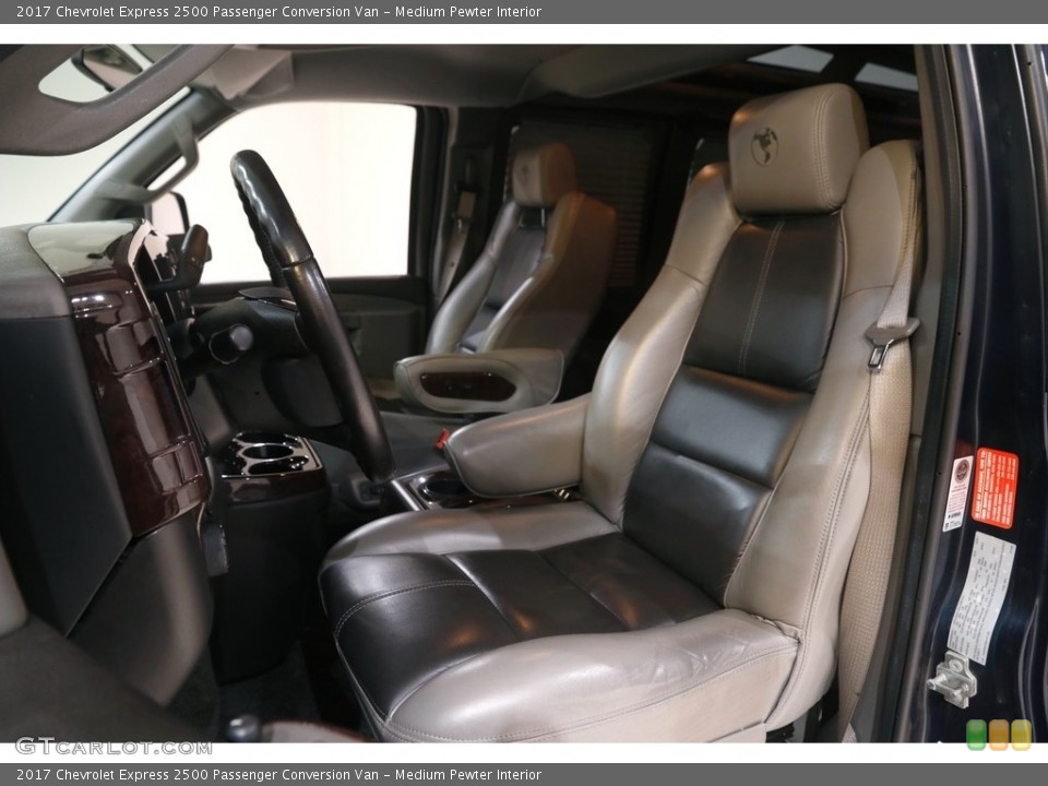 Medium Pewter Interior Front Seat for the 2017 Chevrolet Express 2500 Passenger Conversion Van #143949418