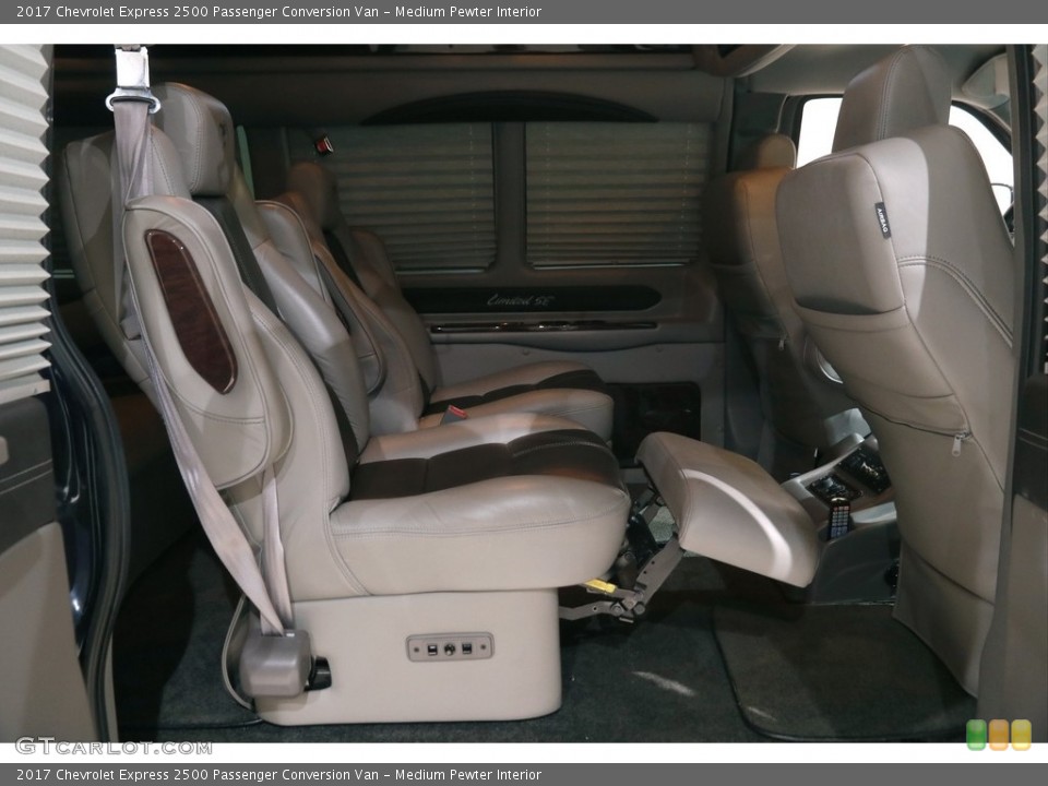 Medium Pewter Interior Rear Seat for the 2017 Chevrolet Express 2500 Passenger Conversion Van #143949538