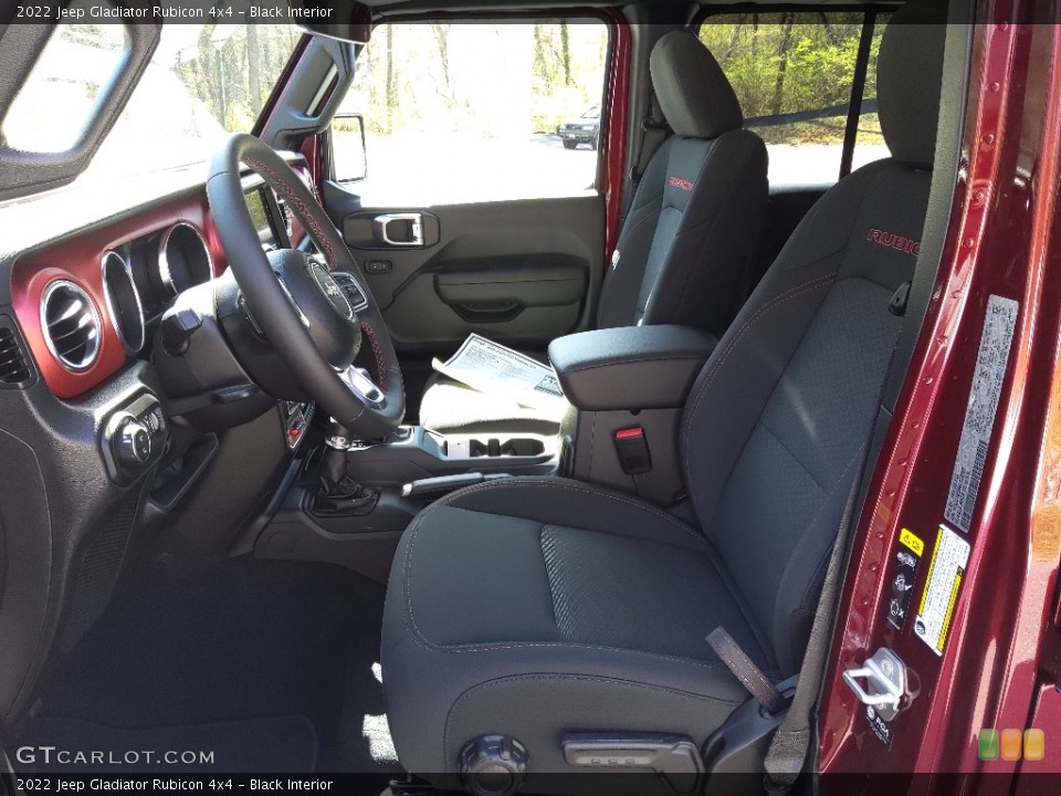 Black Interior Front Seat for the 2022 Jeep Gladiator Rubicon 4x4 #143950024