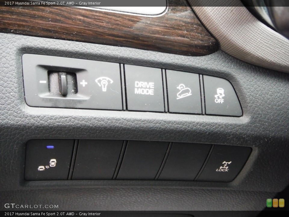 Gray Interior Controls for the 2017 Hyundai Santa Fe Sport 2.0T AWD #143952065