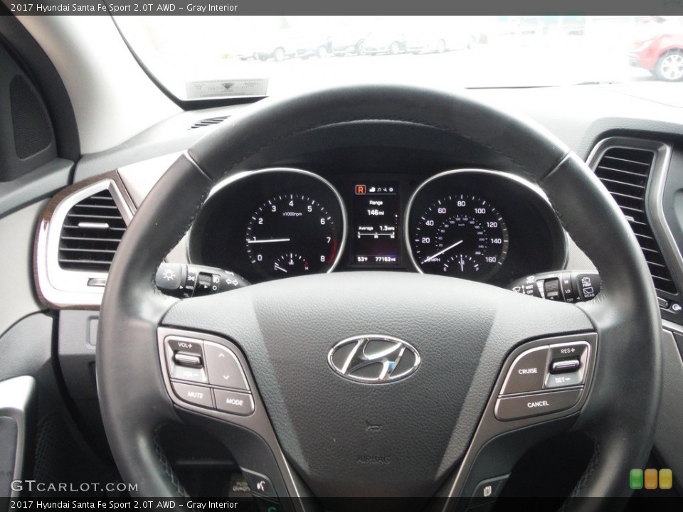 Gray Interior Steering Wheel for the 2017 Hyundai Santa Fe Sport 2.0T AWD #143952284