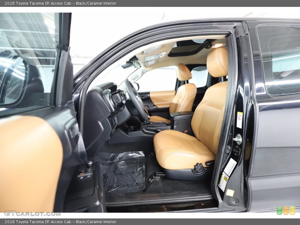 Black/Caramel Interior Front Seat for the 2018 Toyota Tacoma SR Access Cab #143952677