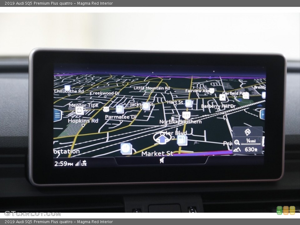 Magma Red Interior Navigation for the 2019 Audi SQ5 Premium Plus quattro #143953412