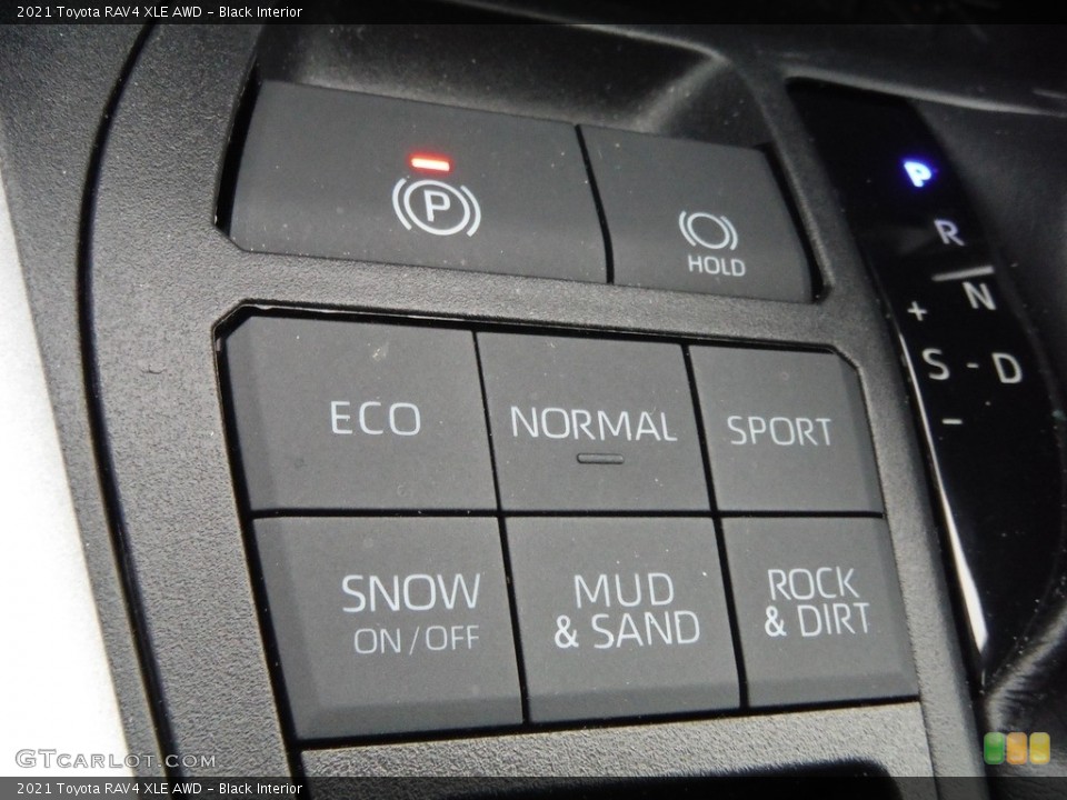 Black Interior Controls for the 2021 Toyota RAV4 XLE AWD #143956074