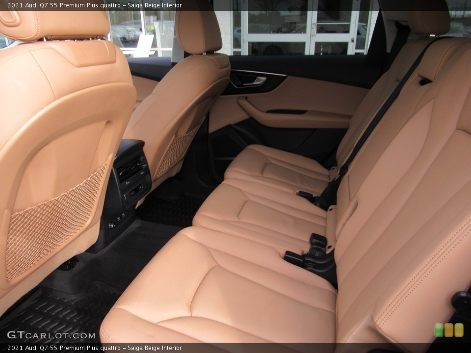 Saiga Beige Interior Rear Seat for the 2021 Audi Q7 55 Premium Plus quattro #143957675