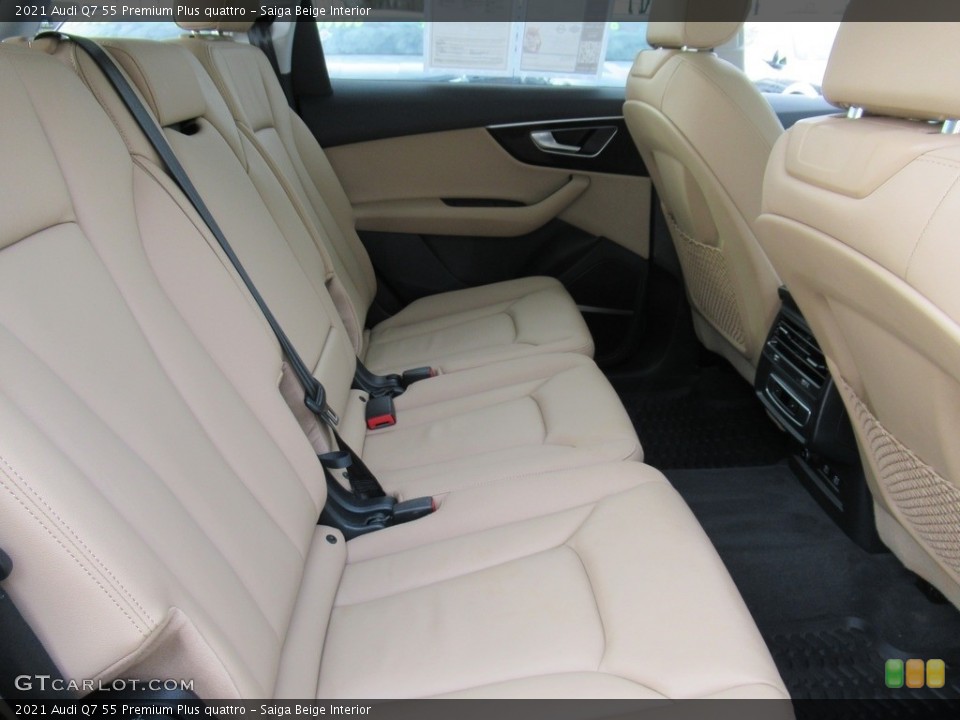 Saiga Beige Interior Rear Seat for the 2021 Audi Q7 55 Premium Plus quattro #143957714