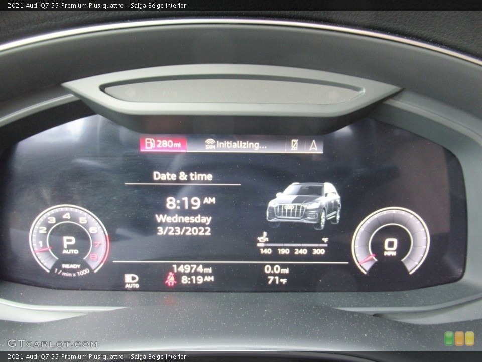 Saiga Beige Interior Gauges for the 2021 Audi Q7 55 Premium Plus quattro #143957753