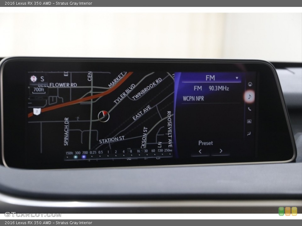 Stratus Gray Interior Navigation for the 2016 Lexus RX 350 AWD #143958413