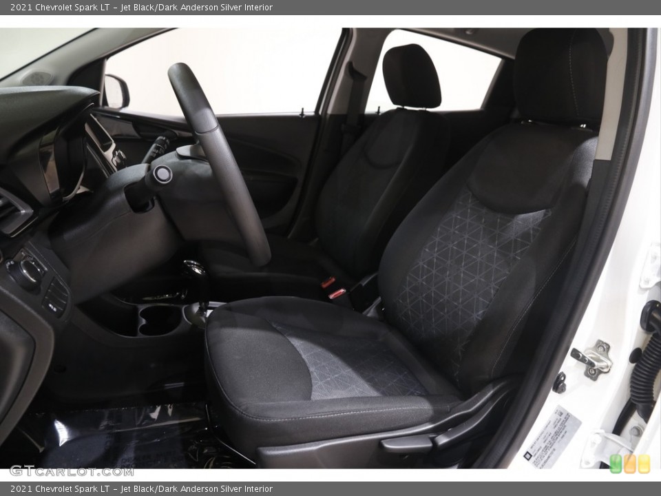 Jet Black/Dark Anderson Silver Interior Front Seat for the 2021 Chevrolet Spark LT #143960321